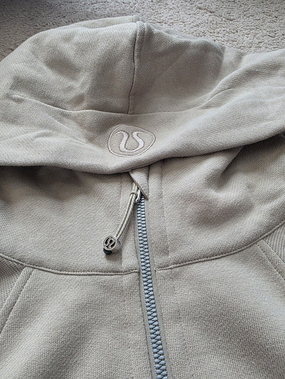 NWT Lululemon Scuba Oversized Full Zip Hoodie Sheer Oak XS/S - Picture 2 of 6